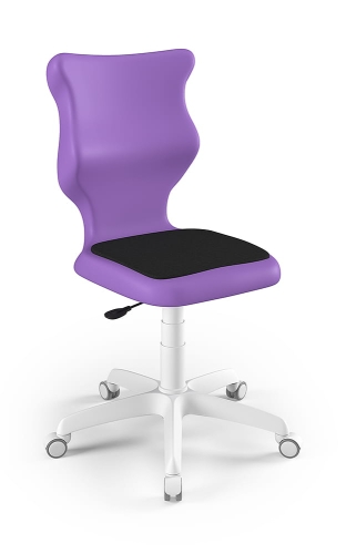 Twist Soft szary siedzisko fioletowe rozmiar 6 WK+P - bez podłokietników - stopki - Krzesło szkolne/studenckie Twist Soft fioletowe rozmiar 6