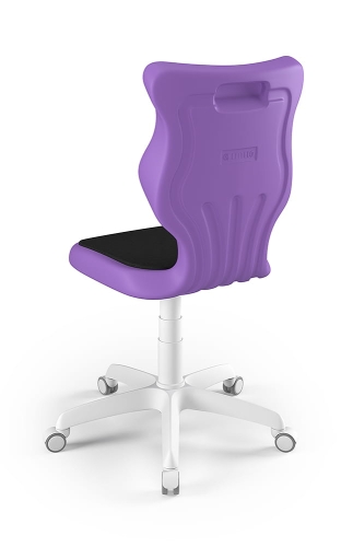 Twist Soft szary siedzisko fioletowe rozmiar 6 WK+P - bez podłokietników - stopki - Krzesło szkolne/studenckie Twist Soft fioletowe rozmiar 6
