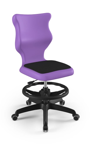 Twist Soft szary siedzisko fioletowe rozmiar 6 WK+P - bez podłokietników - stopki - Krzesło szkolne/studenckie Twist Soft fioletowe rozmiar 6