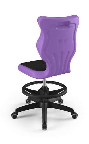 Twist Soft szary siedzisko fioletowe rozmiar 6 WK+P - bez podłokietników - stopki - Krzesło szkolne/studenckie Twist Soft fioletowe rozmiar 6