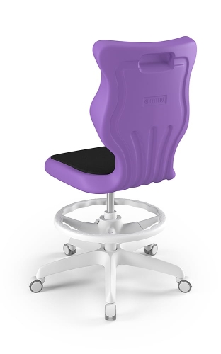 Twist Soft szary siedzisko fioletowe rozmiar 6 WK+P - bez podłokietników - stopki - Krzesło szkolne/studenckie Twist Soft fioletowe rozmiar 6