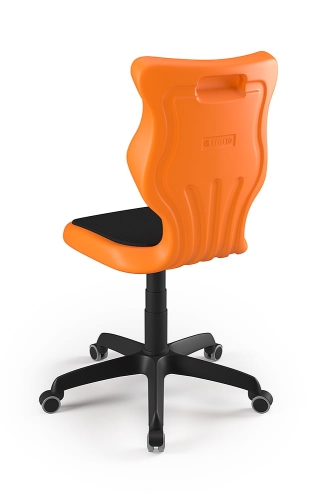 Twist Soft szary siedzisko pomarańczowe rozmiar 6 WK+P - bez podłokietników - stopki - Krzesło szkolne/studenckie Twist Soft pomarańczowe rozmiar 6