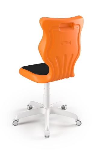 Twist Soft szary siedzisko pomarańczowe rozmiar 6 WK+P - bez podłokietników - stopki - Krzesło szkolne/studenckie Twist Soft pomarańczowe rozmiar 6