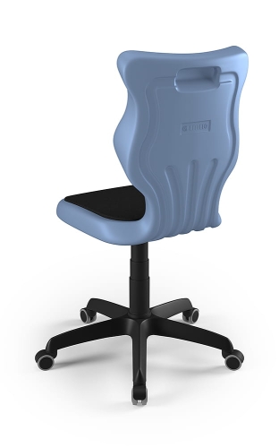Twist Soft szary siedzisko pastelowe niebieskie rozmiar 6 WK+P - bez podłokietników - stopki - Krzesło szkolne/studenckie Twist Soft pastelowe niebieskie rozmiar 6