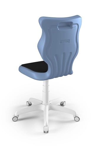 Twist Soft szary siedzisko pastelowe niebieskie rozmiar 6 WK+P - bez podłokietników - stopki - Krzesło szkolne/studenckie Twist Soft pastelowe niebieskie rozmiar 6