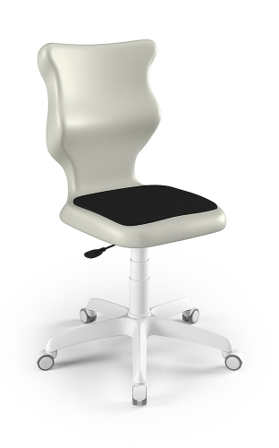 Twist Soft szary siedzisko jasne szare rozmiar 6 WK+P - bez podłokietników - stopki - Krzesło szkolne/studenckie Twist Soft jasne szare rozmiar 6