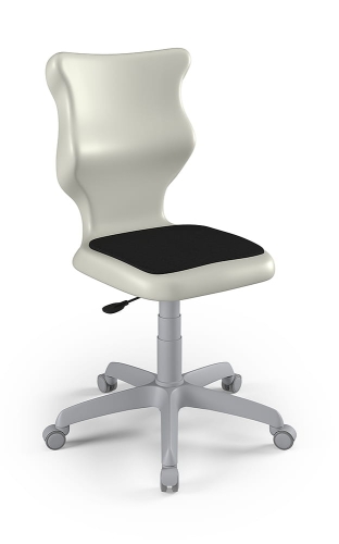 Twist Soft szary siedzisko jasne szare rozmiar 6 WK+P - bez podłokietników - stopki - Krzesło szkolne/studenckie Twist Soft jasne szare rozmiar 6