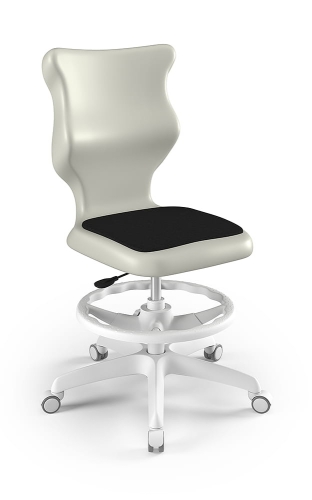 Twist Soft szary siedzisko jasne szare rozmiar 6 WK+P - bez podłokietników - stopki - Krzesło szkolne/studenckie Twist Soft jasne szare rozmiar 6