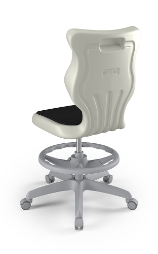 Twist Soft szary siedzisko jasne szare rozmiar 6 WK+P - bez podłokietników - stopki - Krzesło szkolne/studenckie Twist Soft jasne szare rozmiar 6