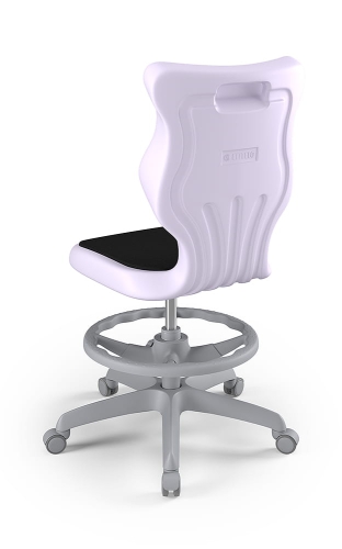 Twist Soft szary siedzisko pastelowe fioletowe rozmiar 6 WK+P - bez podłokietników - stopki - Krzesło szkolne/studenckie Twist Soft pastelowe fioletowe rozmiar 6