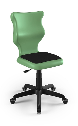 Twist Soft szary siedzisko pastelowe zielone rozmiar 6 WK+P - bez podłokietników - stopki - Krzesło szkolne/studenckie Twist Soft pastelowe zielone rozmiar 6