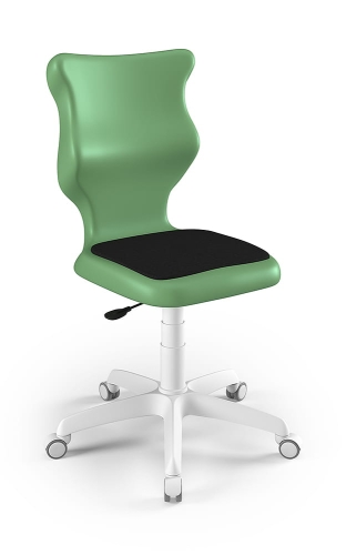 Twist Soft szary siedzisko pastelowe zielone rozmiar 6 WK+P - bez podłokietników - stopki - Krzesło szkolne/studenckie Twist Soft pastelowe zielone rozmiar 6