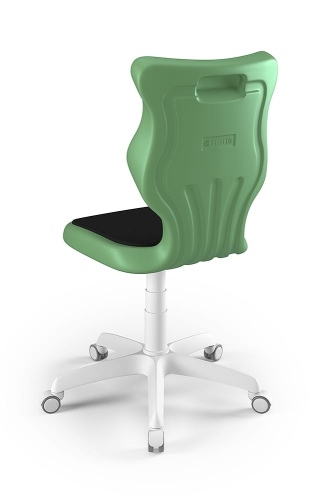 Twist Soft szary siedzisko pastelowe zielone rozmiar 6 WK+P - bez podłokietników - stopki - Krzesło szkolne/studenckie Twist Soft pastelowe zielone rozmiar 6