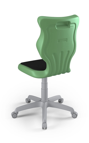 Twist Soft szary siedzisko pastelowe zielone rozmiar 6 WK+P - bez podłokietników - stopki - Krzesło szkolne/studenckie Twist Soft pastelowe zielone rozmiar 6