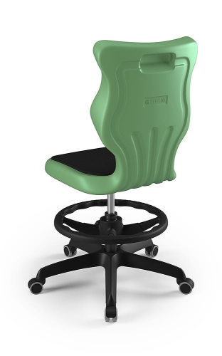 Twist Soft szary siedzisko pastelowe zielone rozmiar 6 WK+P - bez podłokietników - stopki - Krzesło szkolne/studenckie Twist Soft pastelowe zielone rozmiar 6