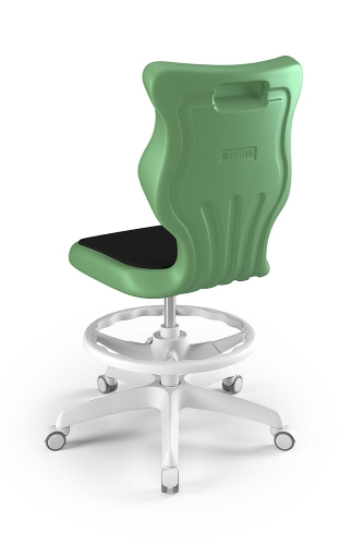 Twist Soft szary siedzisko pastelowe zielone rozmiar 6 WK+P - bez podłokietników - stopki - Krzesło szkolne/studenckie Twist Soft pastelowe zielone rozmiar 6