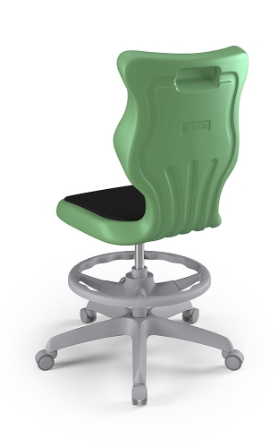 Twist Soft szary siedzisko pastelowe zielone rozmiar 6 WK+P - bez podłokietników - stopki - Krzesło szkolne/studenckie Twist Soft pastelowe zielone rozmiar 6