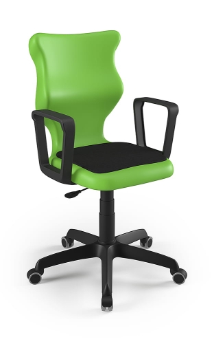 Twist Soft szary siedzisko zielone rozmiar 5 WK+P - stopki - Krzesło szkolne Twist Soft zielone rozmiar 5 - podłokietniki
