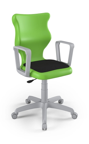 Twist Soft szary siedzisko zielone rozmiar 5 WK+P - stopki - Krzesło szkolne Twist Soft zielone rozmiar 5 - podłokietniki