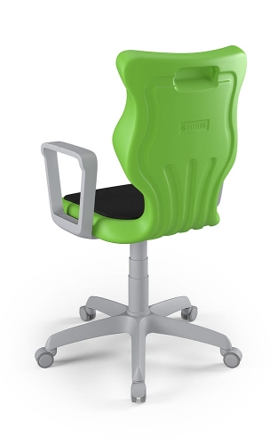Twist Soft szary siedzisko zielone rozmiar 5 WK+P - stopki - Krzesło szkolne Twist Soft zielone rozmiar 5 - podłokietniki