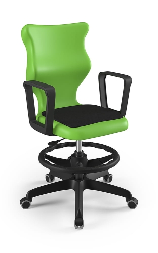 Twist Soft szary siedzisko zielone rozmiar 5 WK+P - stopki - Krzesło szkolne Twist Soft zielone rozmiar 5 - podłokietniki