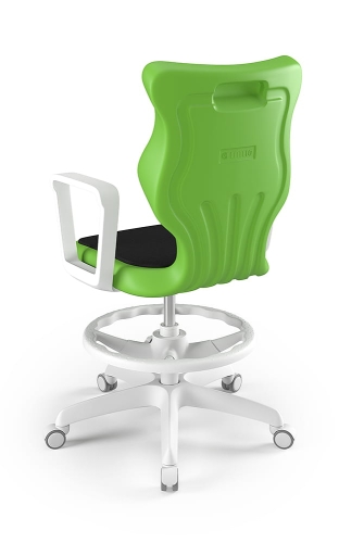 Twist Soft szary siedzisko zielone rozmiar 5 WK+P - stopki - Krzesło szkolne Twist Soft zielone rozmiar 5 - podłokietniki