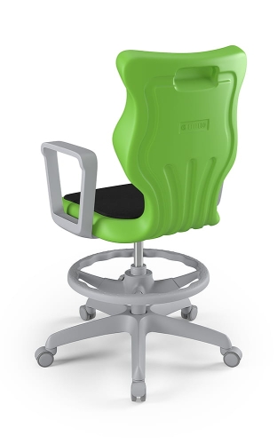 Twist Soft szary siedzisko zielone rozmiar 5 WK+P - stopki - Krzesło szkolne Twist Soft zielone rozmiar 5 - podłokietniki