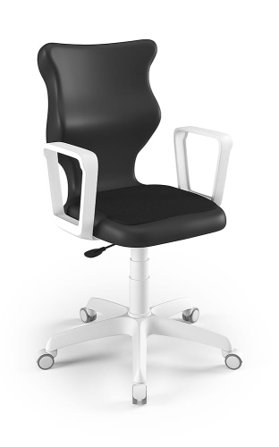 Twist Soft szary siedzisko czarne rozmiar 6 WK+P - stopki - Krzesło szkolne/studenckie Twist Soft czarne rozmiar 6 - podłokietniki