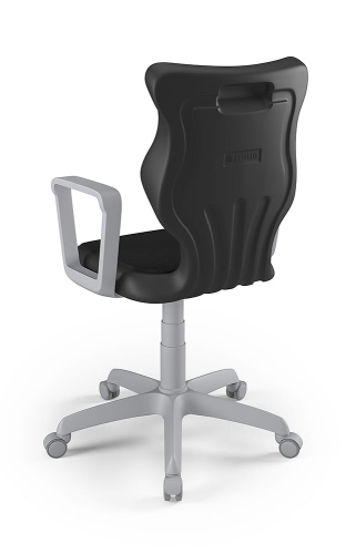 Twist Soft szary siedzisko czarne rozmiar 6 WK+P - stopki - Krzesło szkolne/studenckie Twist Soft czarne rozmiar 6 - podłokietniki