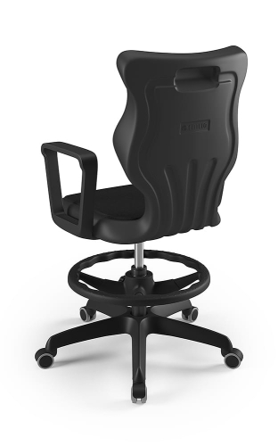 Twist Soft szary siedzisko czarne rozmiar 6 WK+P - stopki - Krzesło szkolne/studenckie Twist Soft czarne rozmiar 6 - podłokietniki