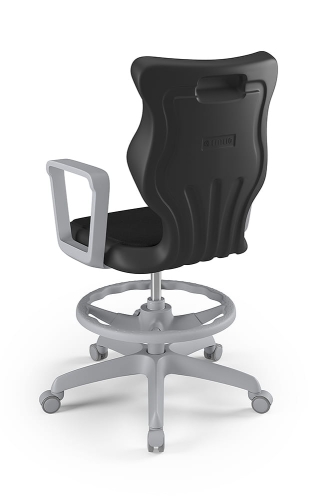 Twist Soft szary siedzisko czarne rozmiar 6 WK+P - stopki - Krzesło szkolne/studenckie Twist Soft czarne rozmiar 6 - podłokietniki