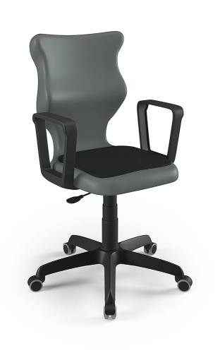 Twist Soft szary siedzisko szare rozmiar 6 WK+P - stopki - Krzesło szkolne/studenckie Twist Soft szare rozmiar 6 - podłokietniki