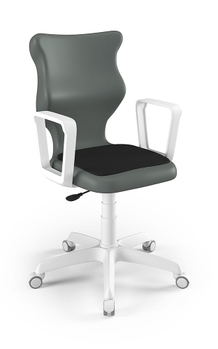 Twist Soft szary siedzisko szare rozmiar 6 WK+P - stopki - Krzesło szkolne/studenckie Twist Soft szare rozmiar 6 - podłokietniki