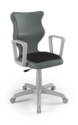 Twist Soft szary siedzisko szare rozmiar 6 WK+P - stopki - Krzesło szkolne/studenckie Twist Soft szare rozmiar 6 - podłokietniki