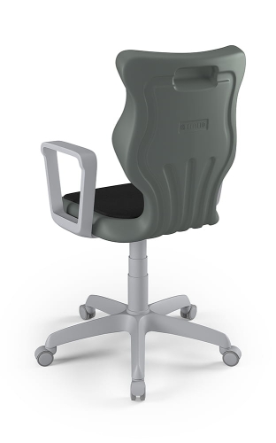 Twist Soft szary siedzisko szare rozmiar 6 WK+P - stopki - Krzesło szkolne/studenckie Twist Soft szare rozmiar 6 - podłokietniki