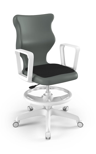 Twist Soft szary siedzisko szare rozmiar 6 WK+P - stopki - Krzesło szkolne/studenckie Twist Soft szare rozmiar 6 - podłokietniki
