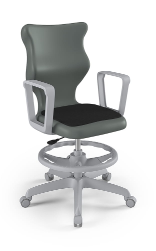 Twist Soft szary siedzisko szare rozmiar 6 WK+P - stopki - Krzesło szkolne/studenckie Twist Soft szare rozmiar 6 - podłokietniki