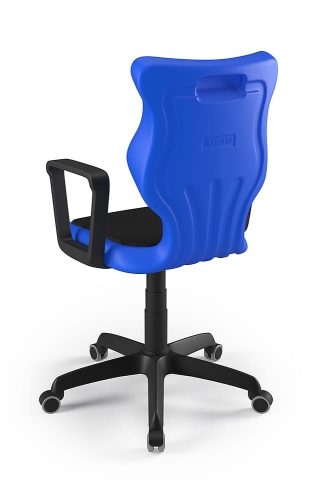 Twist Soft szary siedzisko niebieskie rozmiar 6 WK+P - stopki - Krzesło szkolne/studenckie Twist Soft niebieskie rozmiar 6 - podłokietniki