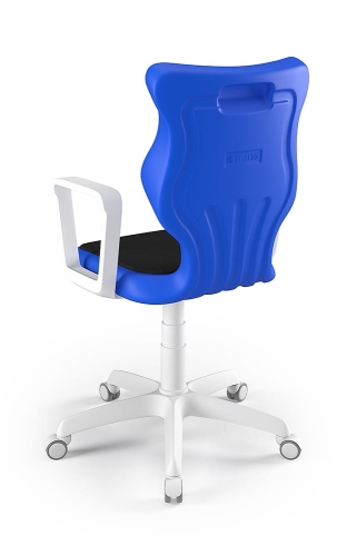 Twist Soft szary siedzisko niebieskie rozmiar 6 WK+P - stopki - Krzesło szkolne/studenckie Twist Soft niebieskie rozmiar 6 - podłokietniki