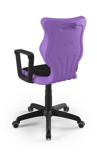 Twist Soft szary siedzisko fioletowe rozmiar 6 WK+P - stopki - Krzesło szkolne/studenckie Twist Soft fioletowe rozmiar 6 - podłokietniki