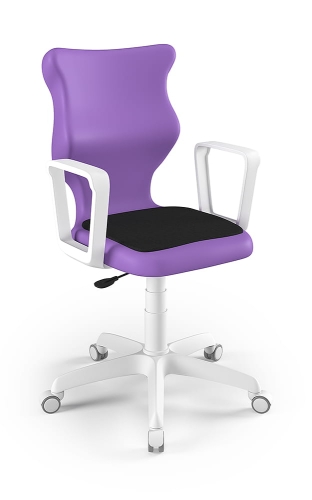 Twist Soft szary siedzisko fioletowe rozmiar 6 WK+P - stopki - Krzesło szkolne/studenckie Twist Soft fioletowe rozmiar 6 - podłokietniki
