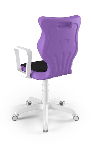 Twist Soft szary siedzisko fioletowe rozmiar 6 WK+P - stopki - Krzesło szkolne/studenckie Twist Soft fioletowe rozmiar 6 - podłokietniki