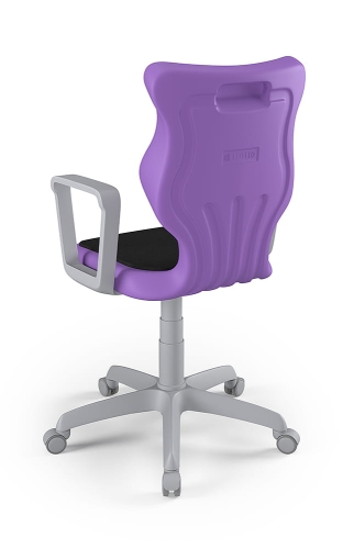 Twist Soft szary siedzisko fioletowe rozmiar 6 WK+P - stopki - Krzesło szkolne/studenckie Twist Soft fioletowe rozmiar 6 - podłokietniki