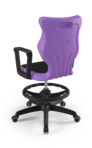 Twist Soft szary siedzisko fioletowe rozmiar 6 WK+P - stopki - Krzesło szkolne/studenckie Twist Soft fioletowe rozmiar 6 - podłokietniki
