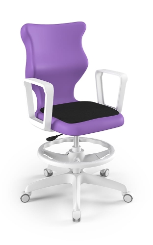 Twist Soft szary siedzisko fioletowe rozmiar 6 WK+P - stopki - Krzesło szkolne/studenckie Twist Soft fioletowe rozmiar 6 - podłokietniki