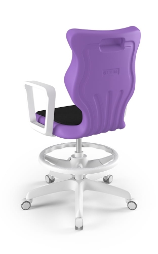 Twist Soft szary siedzisko fioletowe rozmiar 6 WK+P - stopki - Krzesło szkolne/studenckie Twist Soft fioletowe rozmiar 6 - podłokietniki