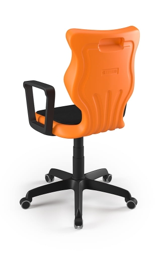 Twist Soft szary siedzisko pomarańczowe rozmiar 6 WK+P - stopki - Krzesło szkolne/studenckie Twist Soft pomarańczowe rozmiar 6 - podłokietniki