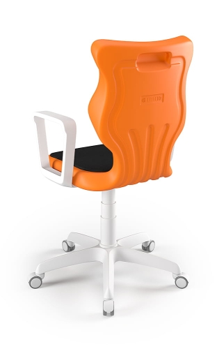 Twist Soft szary siedzisko pomarańczowe rozmiar 6 WK+P - stopki - Krzesło szkolne/studenckie Twist Soft pomarańczowe rozmiar 6 - podłokietniki