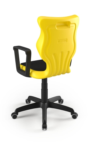 Twist Soft szary siedzisko żółte rozmiar 6 WK+P - stopki - Krzesło szkolne/studenckie Twist Soft żółte rozmiar 6 - podłokietniki