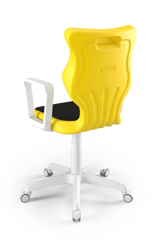 Twist Soft szary siedzisko żółte rozmiar 6 WK+P - stopki - Krzesło szkolne/studenckie Twist Soft żółte rozmiar 6 - podłokietniki